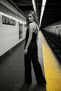 Anna 2 Flowy - B&W Subway Platform [VAR:2]